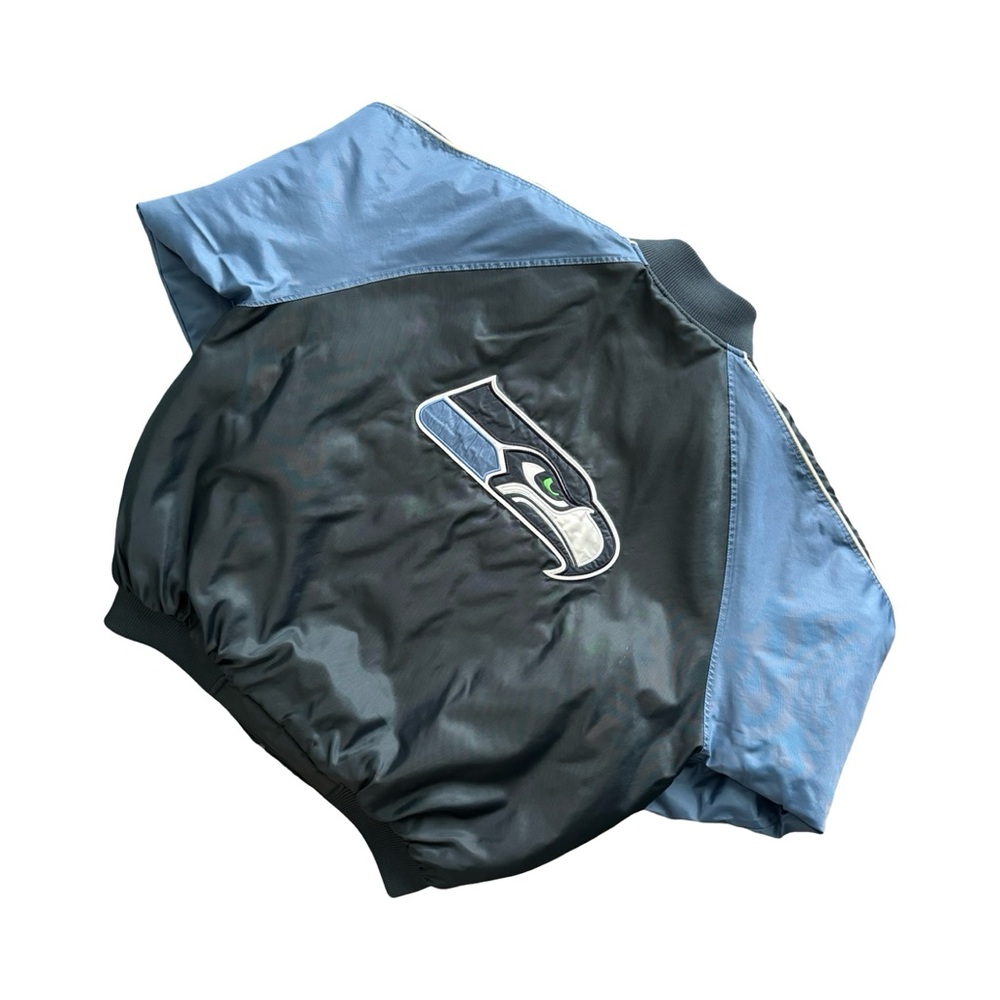 NFL Blue and Black Bomber Jacket